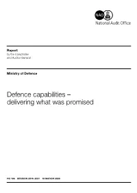 Defence Capabilities Delivering What Was Promised