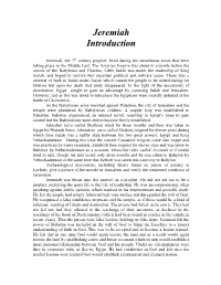 Jeremiah Introduction
