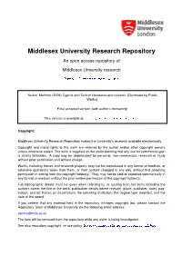 Middlesex University Research Repository an Open Access Repository Of