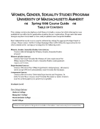 Spring 1998 Course Guide  TABLE of CONTENTS