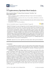 A Cryptocurrency Spectrum Short Analysis