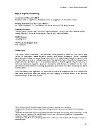 Digital Signal Processing