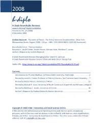 H-Diplo Roundtable Reviews Volume IX, No