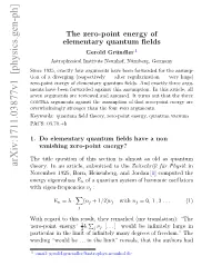 The Zero-Point Energy of Elementary Quantum Fields