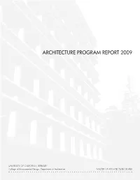 Architecture Program Report 2009