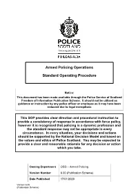 Armed Policing Operations