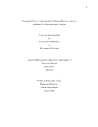 Conceptual Change in Understanding the Nature of Science Learning: an Interpretive Phenomenological Analysis