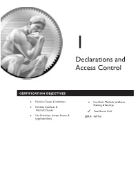 Declarations and Access Control