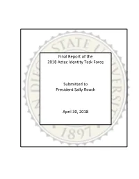 Final Report of the 2018 Aztec Identity Task Force