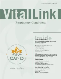 Insidefeature Articles: the Effect of Inhalant Allergies and Chemical Sensitivities on Asthma Dr