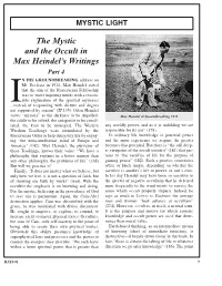 The Mystic and the Occult in Max Heindel's Writings