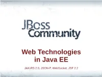 Web Technologies in Java EE
