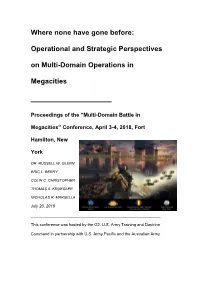 Where None Have Gone Before: Operational
