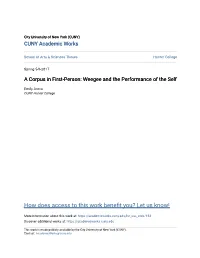A Corpus in First-Person: Weegee and the Performance of the Self