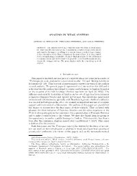 Analysis in Weak Systems
