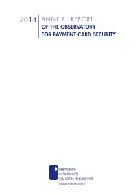 Annual Report of the Observatory for Payment Card Security