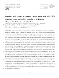Assessing and Zoning of Typhoon Storm Surge Risk with GIS Technique: a Case Study of the Coastal Area of Huizhou
