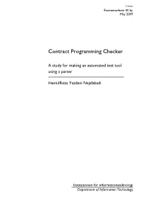 Contract Programming Checker
