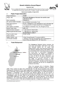 Darwin Initiative Annual Report