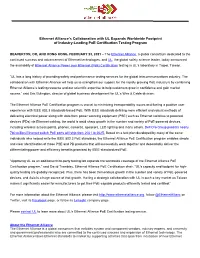 Ethernet Alliance's Collaboration with UL Expands Worldwide Footprint Of