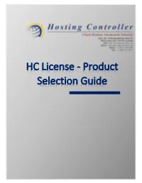 HC License Selection Guide