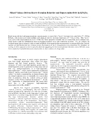 Mixed Valence Driven Heavy-Fermion Behavior and Superconductivity in Kni2se2
