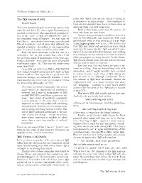 The TEX Tuneup of 2021 Donald Knuth This Is the Promised Sequel to Previous Reports from 2008 [3] and 2014 [4]. Once Again
