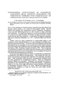 Antimicrobial Effectiveness of Icanamycin, Tobramycin