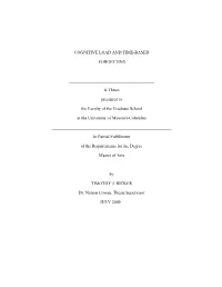 Cognitive Load and Time-Based Forgetting