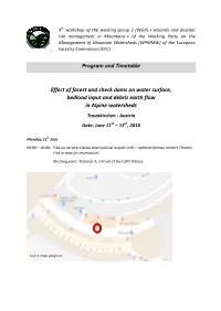 Program and Timetable Effect of Forest and Check Dams on Water Surface