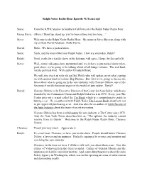 Ralph Nader Radio Hour Episode 96 Transcript Steve: from the KPFK