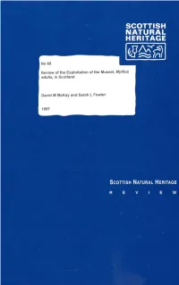 Review of the Exploitation of the Mussel, Mytilus Edulis, in Scotland