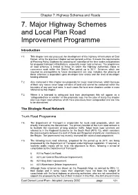 7. Major Highway Schemes and Local Plan Road Improvement Programme