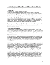 A Student's Guide on What a Zine Is and Tips on How to Make