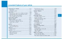 Convenient Features of Your Vehicle