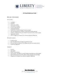 EPA Quick Reference Guide