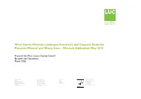 Landscape and Capacity Study for Potential Mineral and Waste Sites