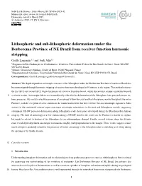 Lithospheric and Sub-Lithospheric Deformation Under the Borborema