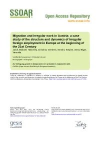 Migration and Irregular Work in Austria: a Case Study of the Structure And
