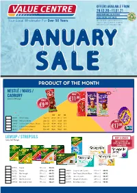 NESTLÉ / MARS / NEW CADBURY ONLY C Selected Range .99 M ONLY €11 Y