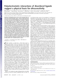 Polyelectrostatic Interactions of Disordered Ligands Suggest a Physical Basis for Ultrasensitivity