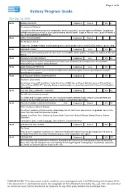 Sydney Program Guide