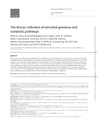 The Biocyc Collection of Microbial Genomes and Metabolic Pathways Peter D