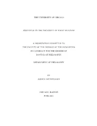 The University of Chicago Aristotle on the Necessity