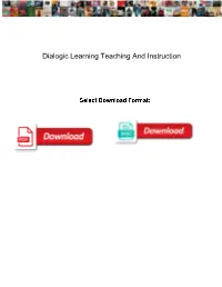 Dialogic Learning Teaching and Instruction