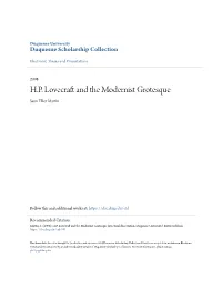 H.P. Lovecraft and the Modernist Grotesque