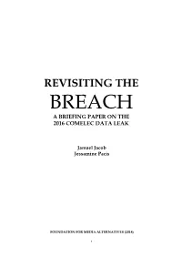 Revisiting the Breach: a Briefing Paper on the 2016 Comelec Data Leak