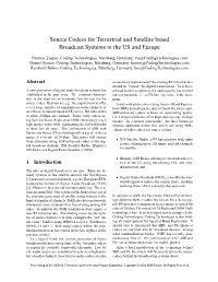 Source Codecs for Terrestrial and Satellite Based Audio Broadcast