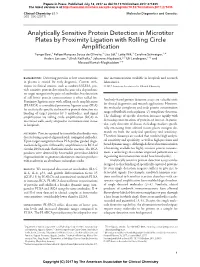 Analytically Sensitive Protein Detection in Microtiter Plates By