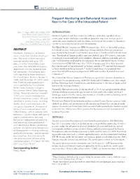 Frequent Monitoring and Behavioral Assessment: Keys to the Care of the Intoxicated Patient